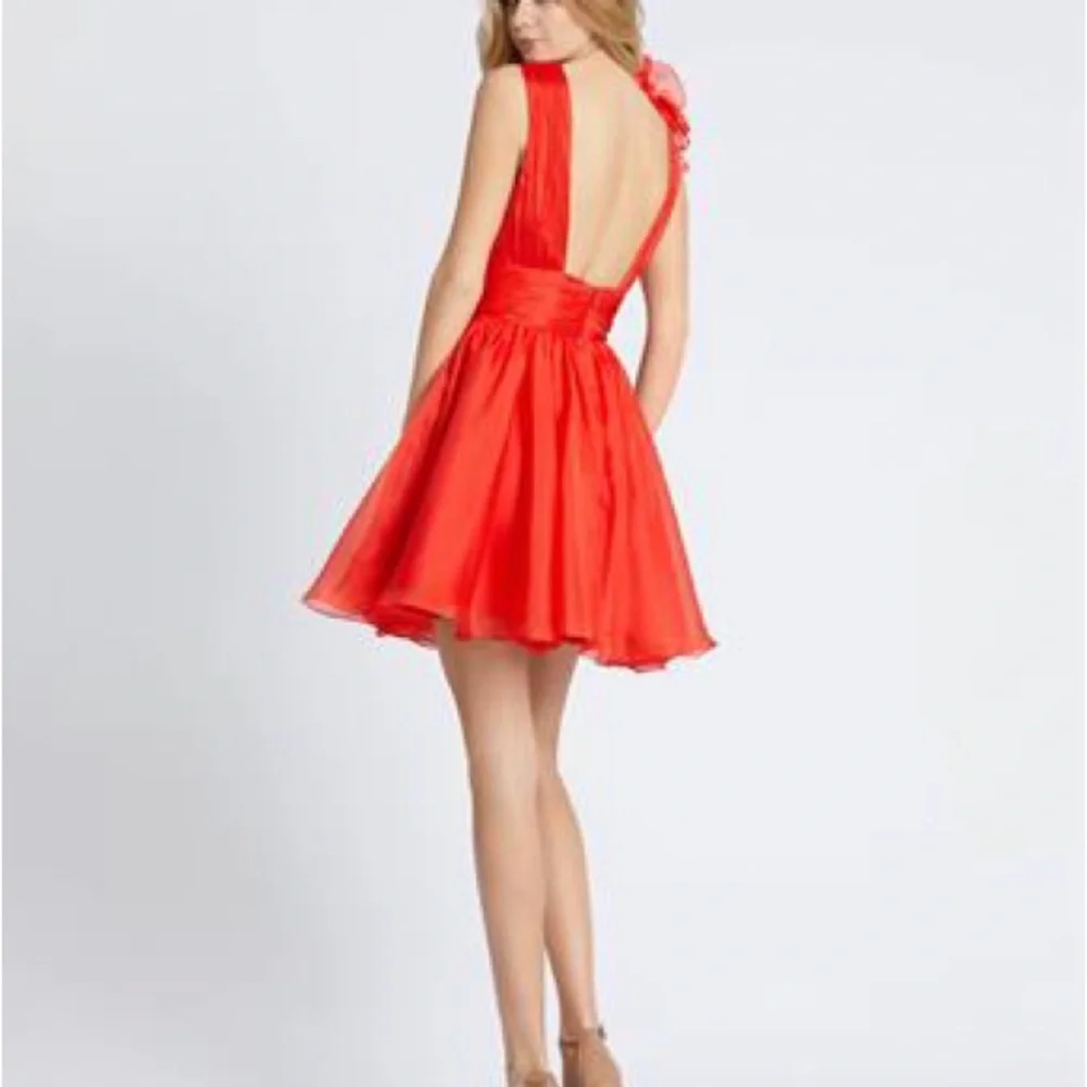 New Mac Duggal red party ruffle mini dress - Size 6 - Picture 2 of 9